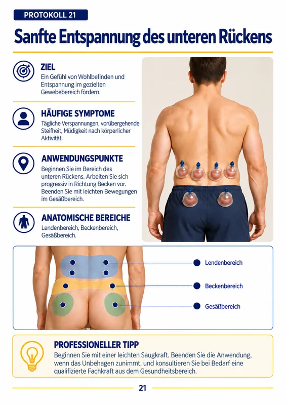 Innenseite 4 des Handbuchs mit Schröpftherapie-Protokollen