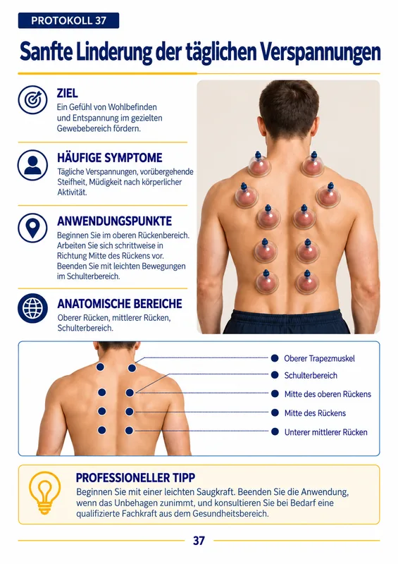 Innenseite 5 des Handbuchs mit Schröpftherapie-Protokollen