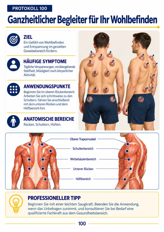 Innenseite 6 des Handbuchs mit Schröpftherapie-Protokollen